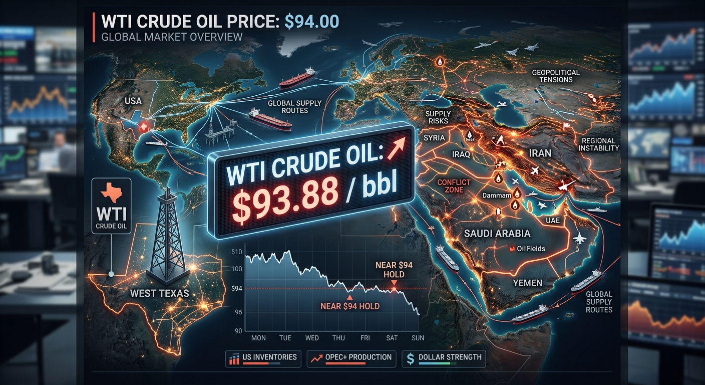 WTI Oil Price Holds Near $94 Amid Middle East Tensions